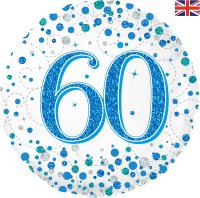 Age 60 Sparkling Fizz/ Diamond 18" Foil Balloon