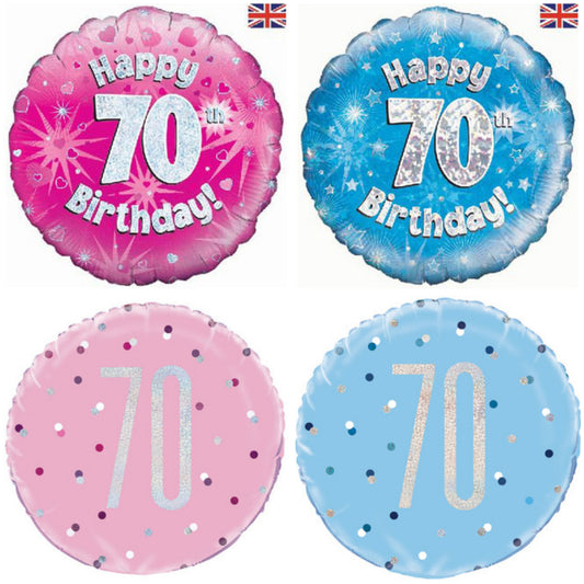 Age 70 Sparkle/ Dotted Glitz 18" Foil Balloon
