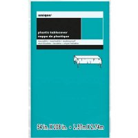 Caribbean Blue Teal Plastic Rectangle Tablecloth