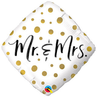 Mr and Mrs Dots 18" Foil Balloon
