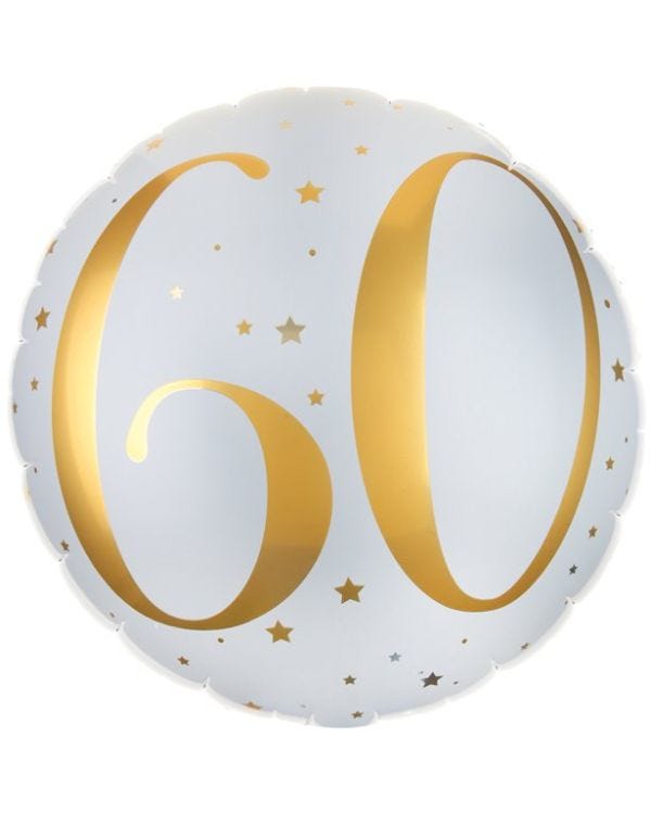Age 60 Rose and Gold 18" Foil Balloon