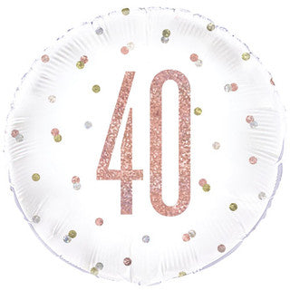 Age 40 Dotted Glitz 18" Foil Balloon