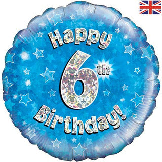 Age 6 Sparkle/ Glitz 18" Foil Balloon
