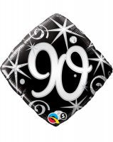 Age 90 Sparkling Fizz/ Diamond 18" Foil Balloon