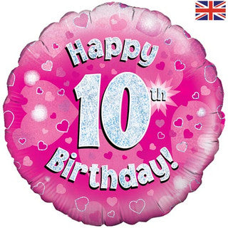 Age 10 Sparkle/ Glitz 18" Foil Balloon