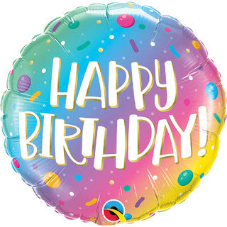 Happy Birthday Colourful Rainbow 18" Foil Balloon