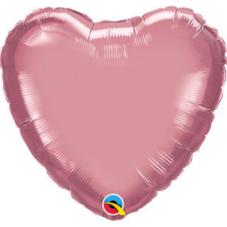 Plain Heart Chrome 18" Balloon