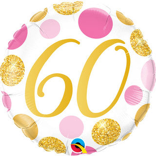 Age 60 Glitter/ Purple 18" Foil Balloon
