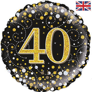 Age 40 Sparkling Fizz/ Diamond 18" Foil Balloon