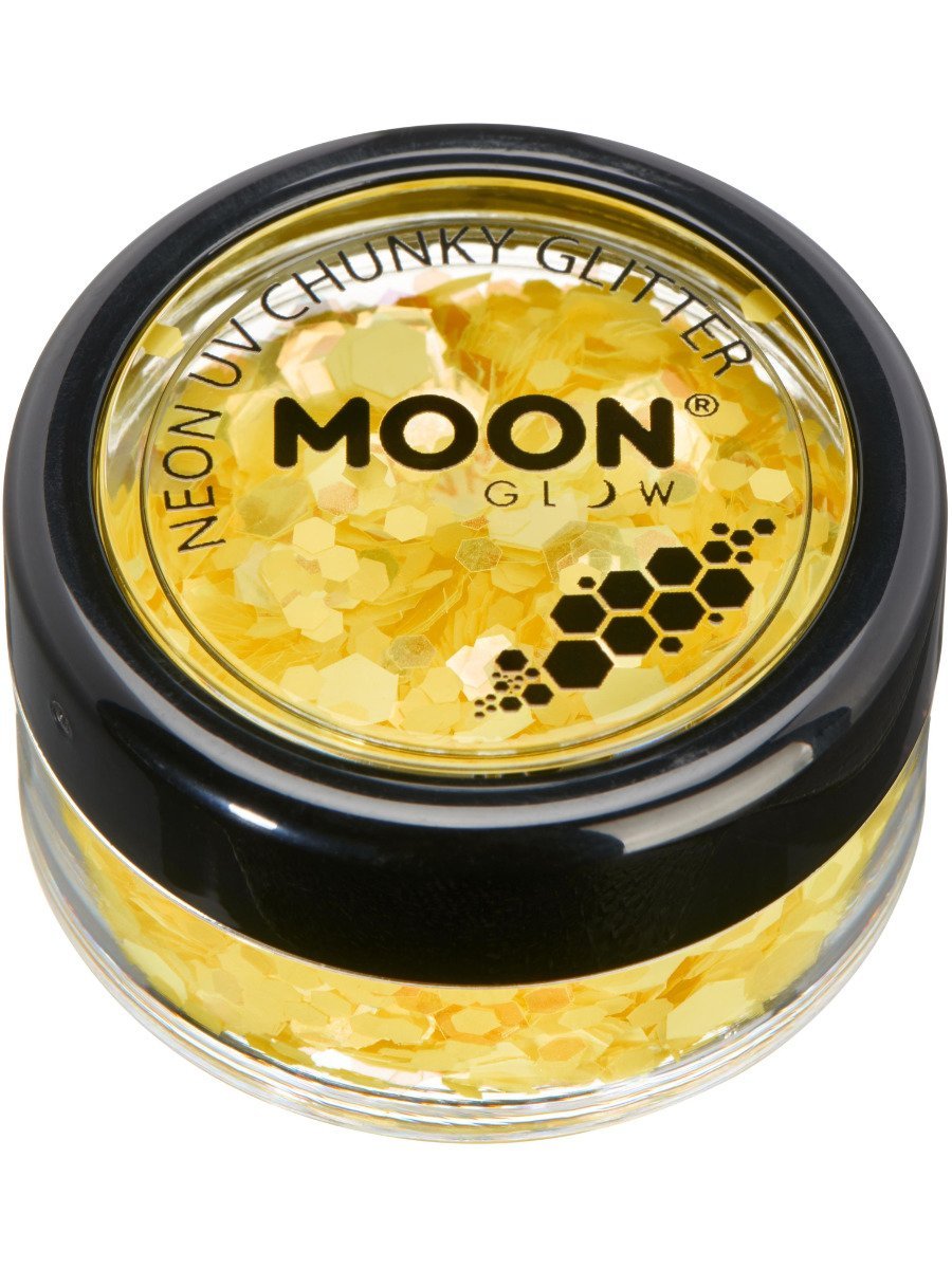 Moon Creations Face and Body Glitter Neon UV Chunky Pot
