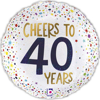 Age 40 Coloured 18" Foil Balloon