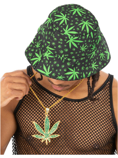 90's Hemp Bling Medallion Necklace