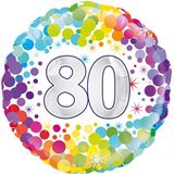 Age 80 Coloured 18" Foil Balloon