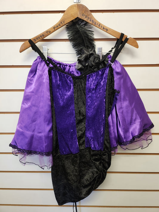 Purple Can Can Girl Costume 16-18