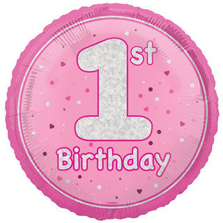 Age 1 Sparkle/ Glitz 18" Foil Balloon