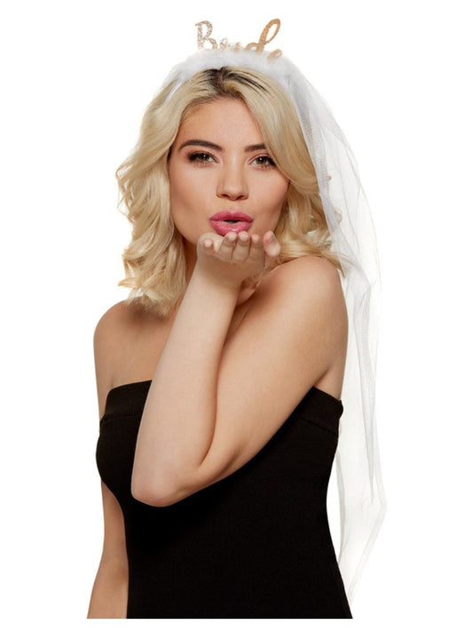 Glitter Bride Headband and Veil