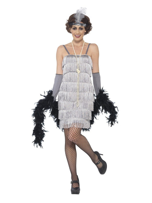 Flapper Silver Short Costume