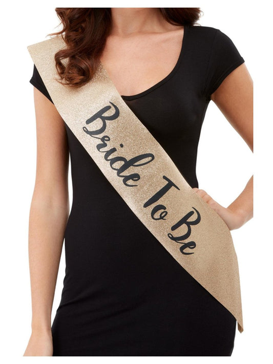Gold Glitter Bride to Be Sash