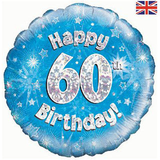Age 60 Sparkle/ Stars 18" Foil Balloon