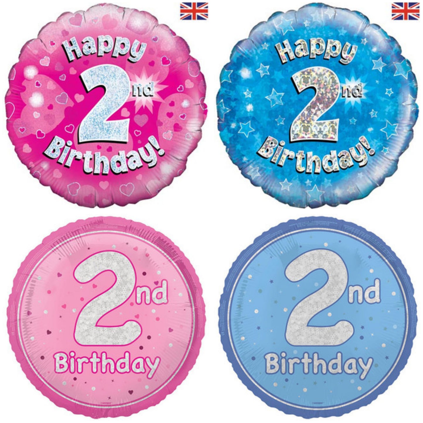 Age 2 Sparkle/ Glitz 18" Foil Balloon