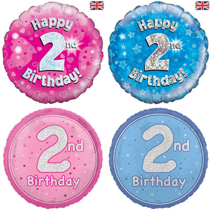 Age 2 Sparkle/ Glitz 18" Foil Balloon