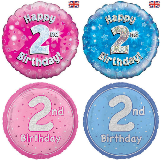 Age 2 Sparkle/ Glitz 18" Foil Balloon