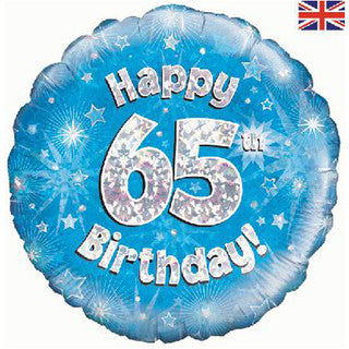 Age 65 Sparkle/ Sparkling Fizz 18" Foil Balloon