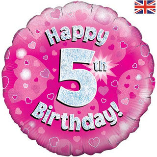 Age 5 Sparkle/ Glitz 18" Foil Balloon