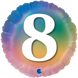 Age 8 Coloured 18" Foil Balloon
