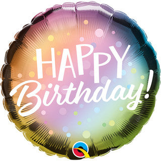 Happy Birthday Colourful Rainbow 18" Foil Balloon