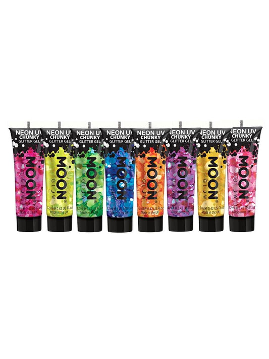 Moon Creations Face and Body Glitter Chunky Neon UV Gel