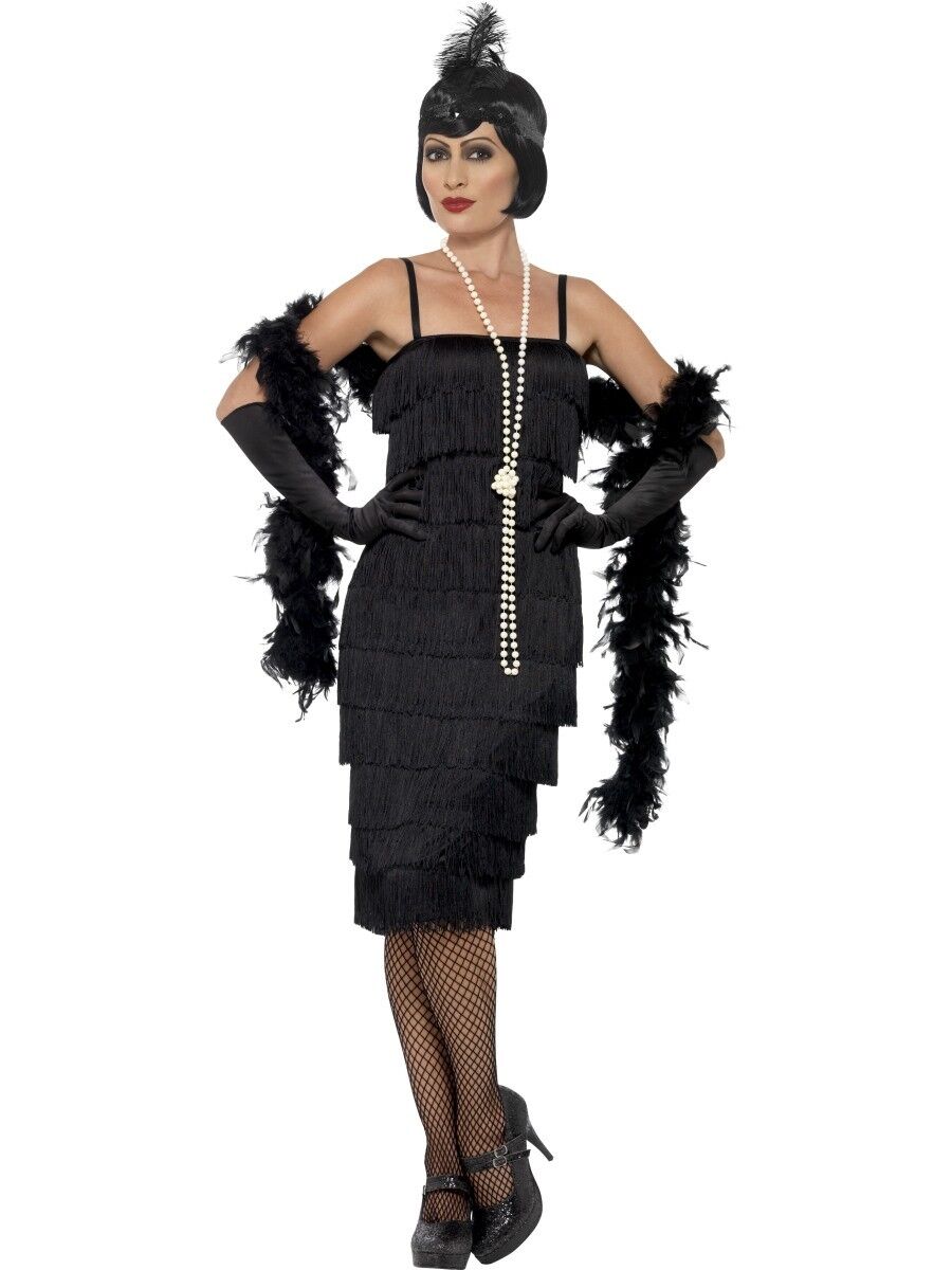 Flapper Black Long Costume
