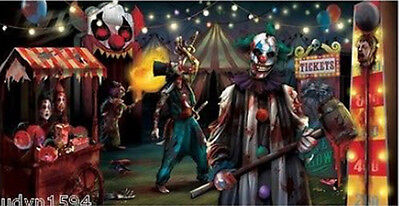 Large Creepy Carnival Horizontal Banner Decoration