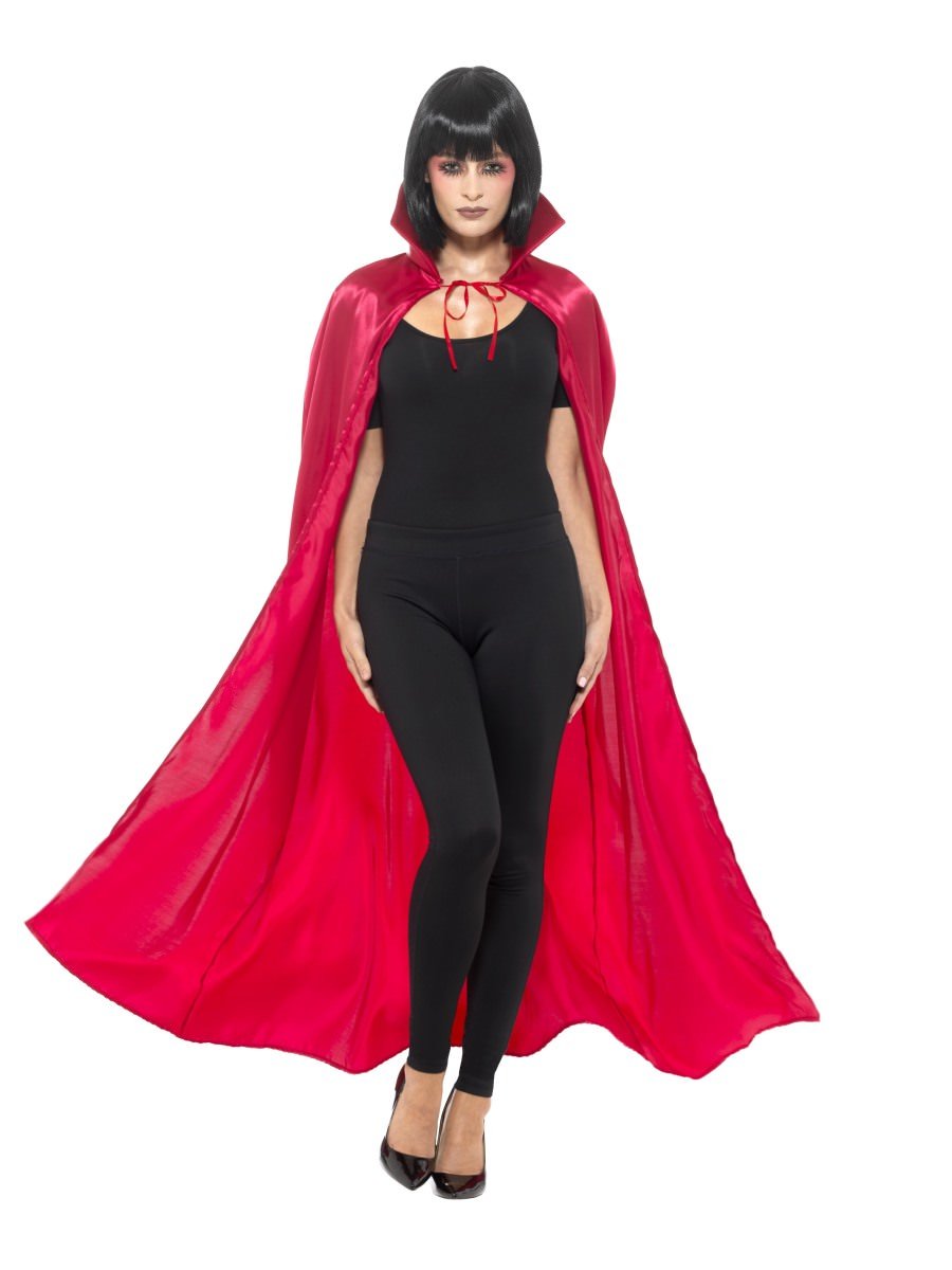 Adult Satin Vampire Cape Red