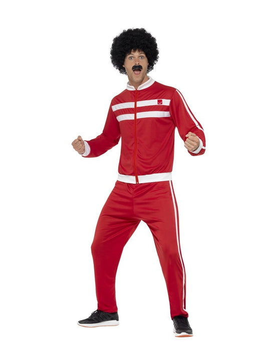 Scouser Tracksuit Shell Suit Red Costume