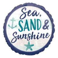 Sea, Sand and Sunshine 18" Foil Balloon