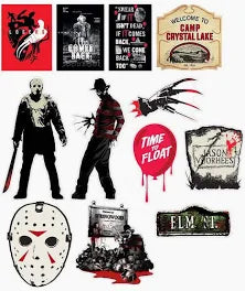 Horror Film Cutout Pack 12Pkt