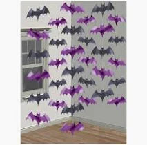 Bat String Decorations 6pkt