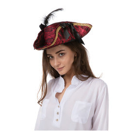 Pirate Hat Red Lace