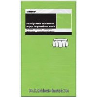 Lime Green Plastic Round Tablecloth
