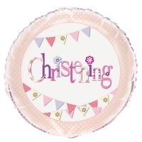 Christening Girl/ Boy Bunting 18" Foil Balloon