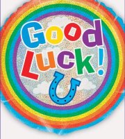 Good Luck Rainbow Horseshoe 18" Foil Balloon