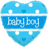 Baby Girl/ Boy Heart 18" Foil Balloon
